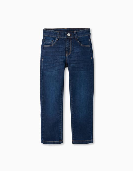 Pantalon en jean pour garçon 'Straight Fit', Bleu Foncé