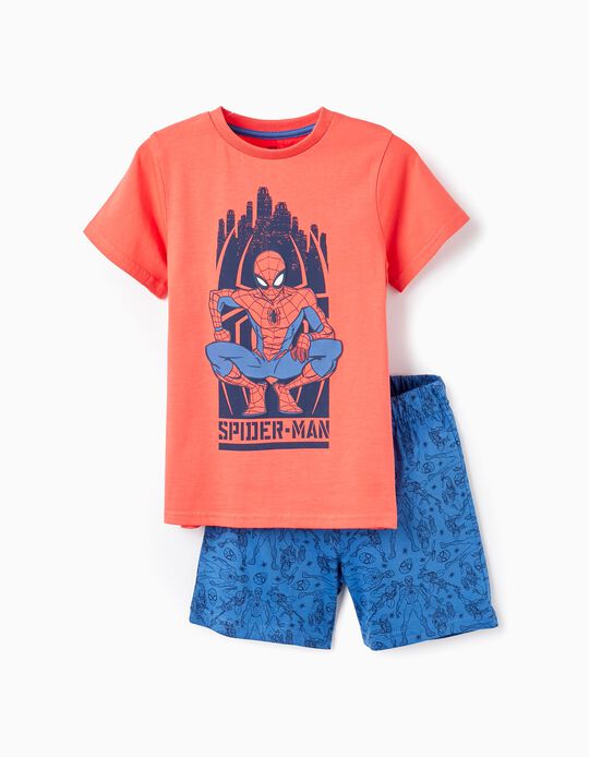 Pijama em Algodão para Menino 'Homem-Aranha', Vermelho/Azul