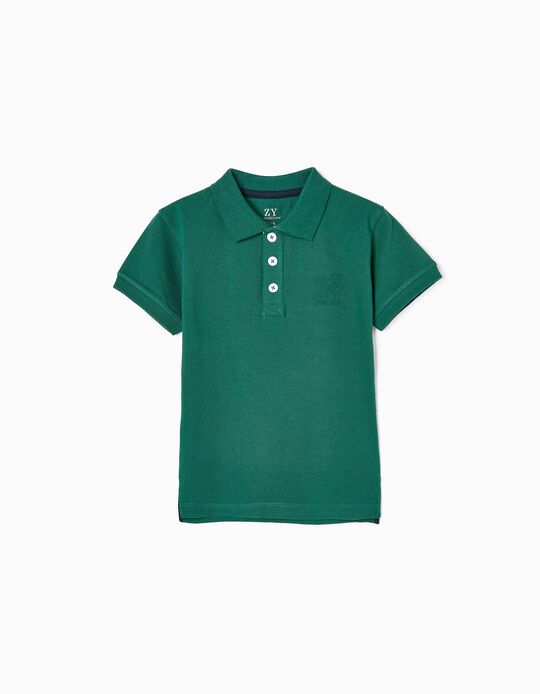 Cotton Polo for Boys 'ZY 96', Green