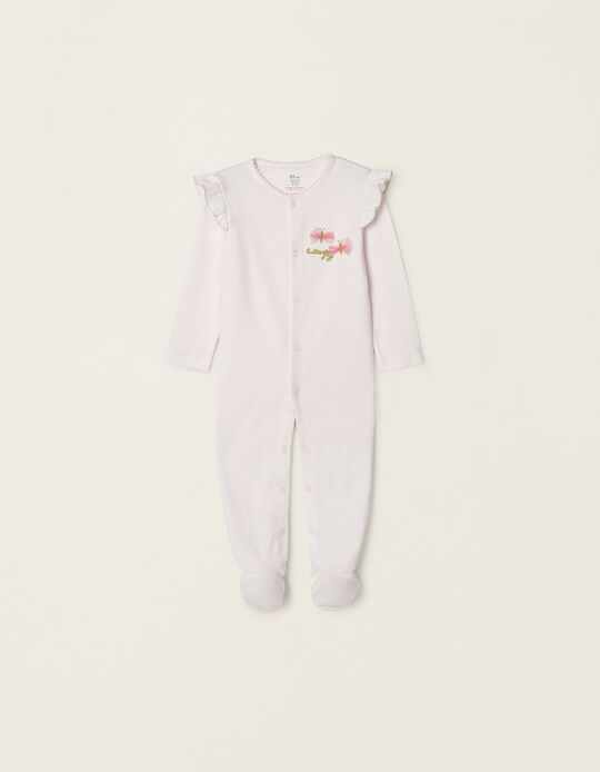 Sleepsuit for Baby Girls 'Butterfly', Pink
