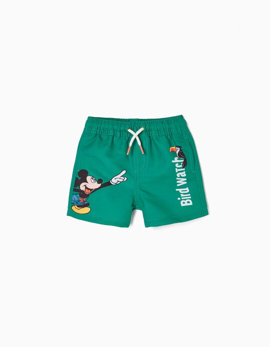 Swim Shorts with UV Protection for Baby Boys 'Mickey', Green