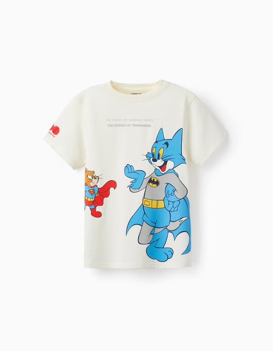 Camiseta para Niño 'Tom & Jerry x DC', Beige