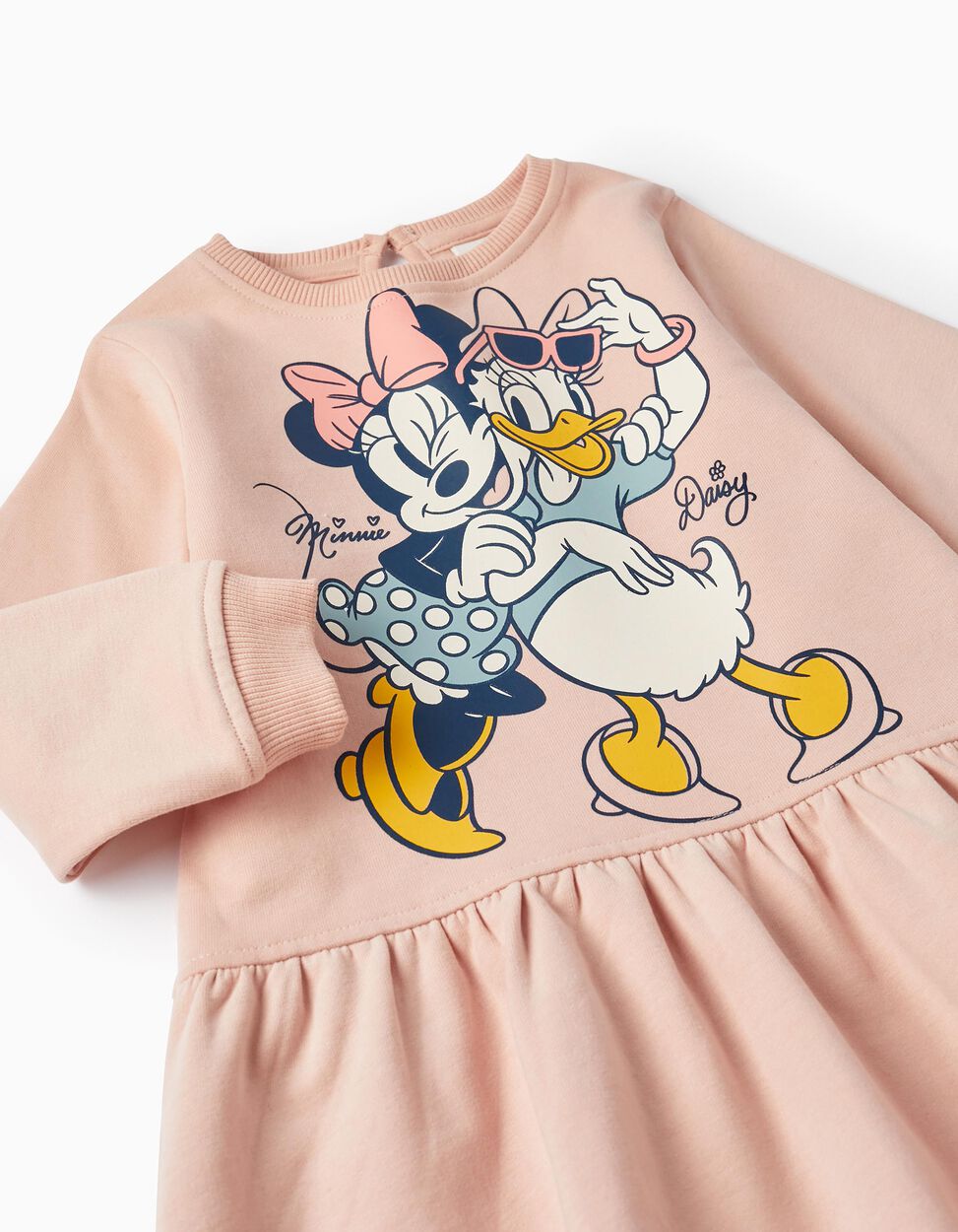 Comprar Online Vestido em Algodão para Bebé Menina 'Minnie & Daisy', Rosa Claro