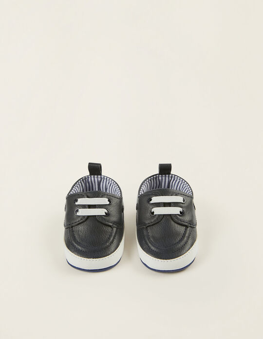 Zapatos Náuticos para Recién Nacido, Azul Oscuro