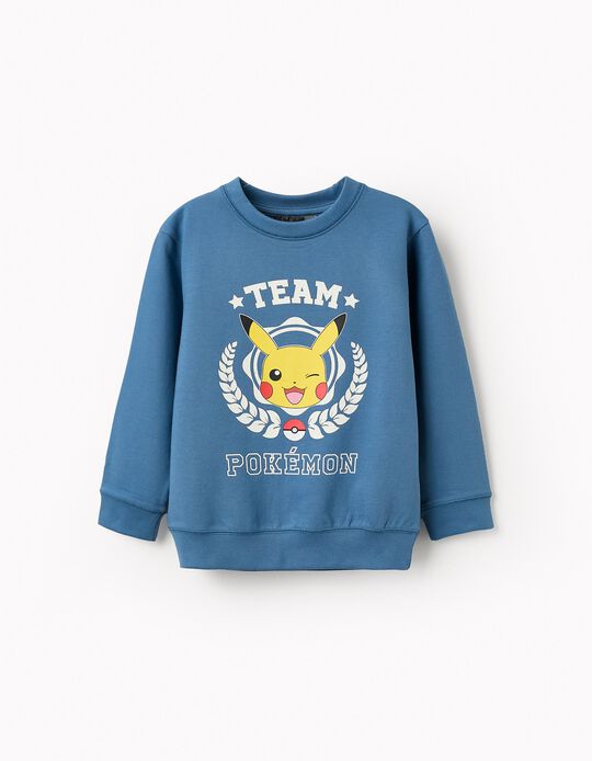 Comprar Online Sweat de algodão para Menino 'Team Pokémon', Azul