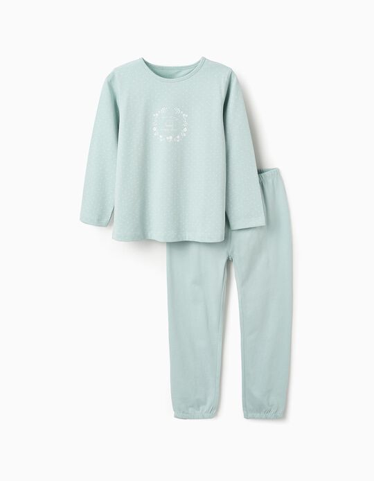 Comprar Online Pijama de Algodão para Menina 'Happy Place', Azul