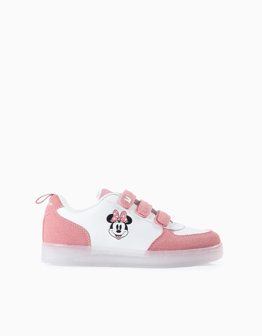 Comprar Online Sapatilhas com Luzes para Menina 'Minnie', Branco/Rosa