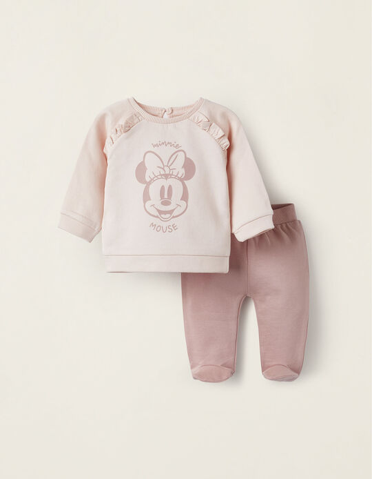 Set of Sweater and Trousers for Newborn Girls 'Minnie', Pink