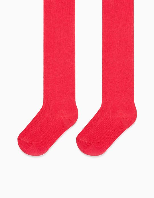 Anti-Pilling Tights for Baby Girls, Red