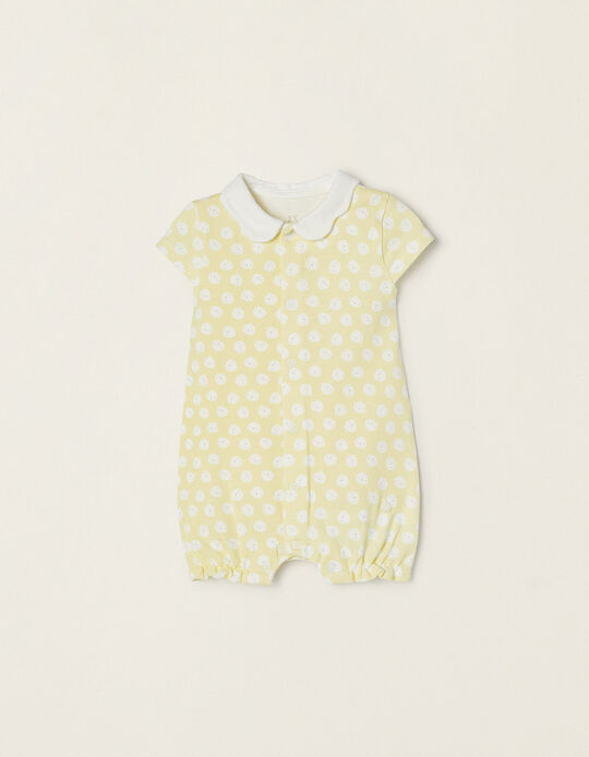 Short Sleeve Jumpsuit for Newborns 'Little Chicks', Yellow