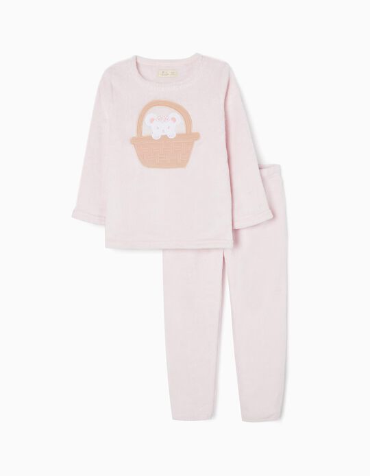 Plush Pyjamas for Girls 'Mouse', Pink