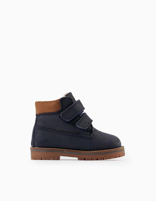 Leather Boots for Baby Boys, Dark Blue