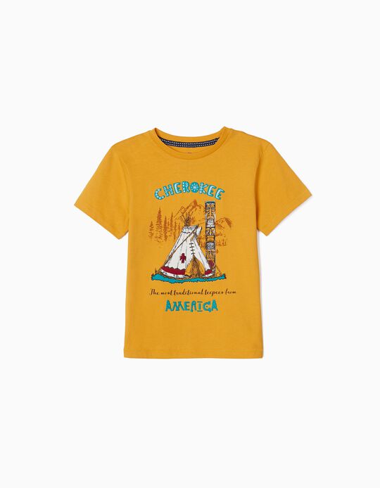 T-Shirt for Boys 'Cherokee', Yellow