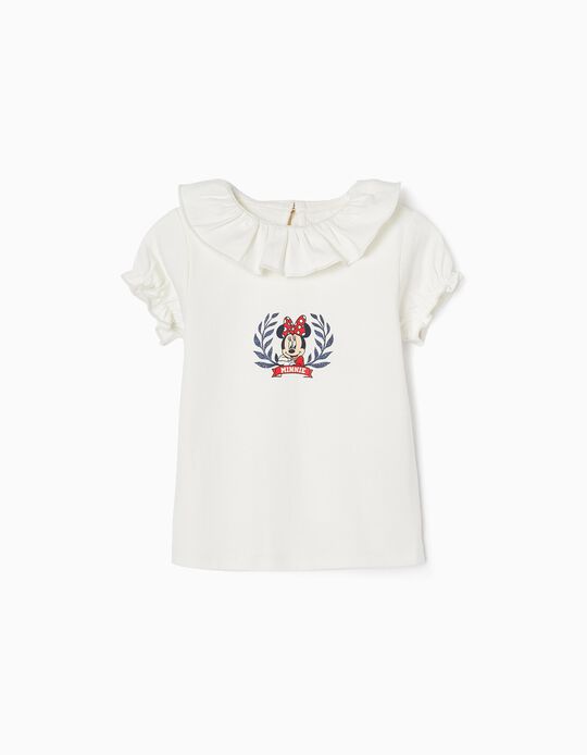 Camiseta para Bebé Niña 'Minnie', Blanco