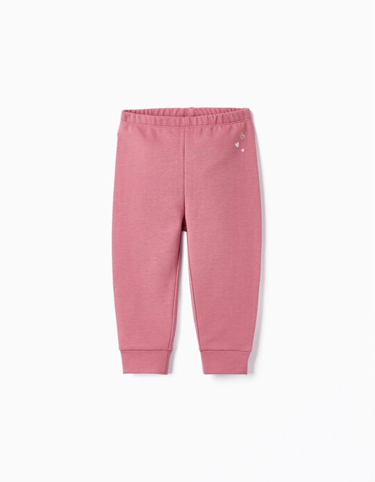 Joggers for Baby Girls 'Hearts', Pink