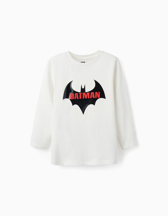 Long Sleeve Cotton T-shirt for Boys 'DC', White