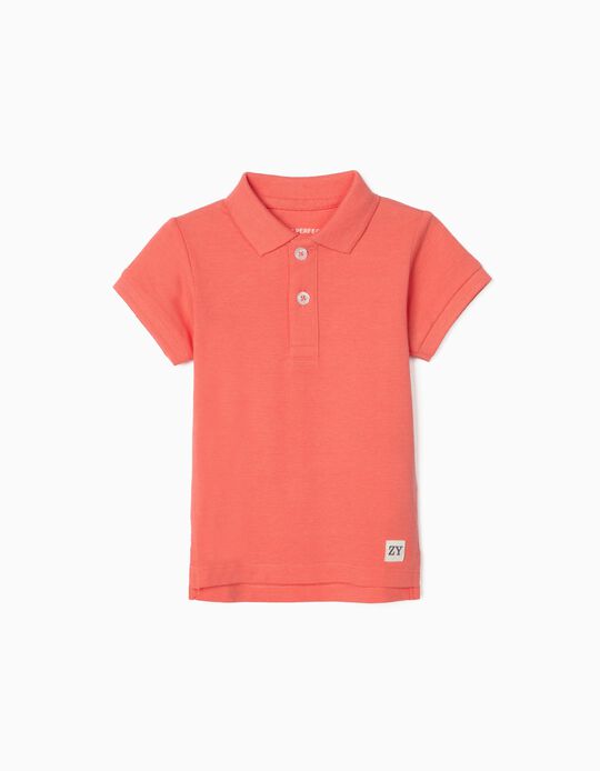 Polo Shirt for Baby Boys, Coral