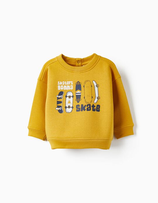 Comprar Online Camisola Cardada para Bebé Menino 'Skaters Gonna Skate', Amarelo