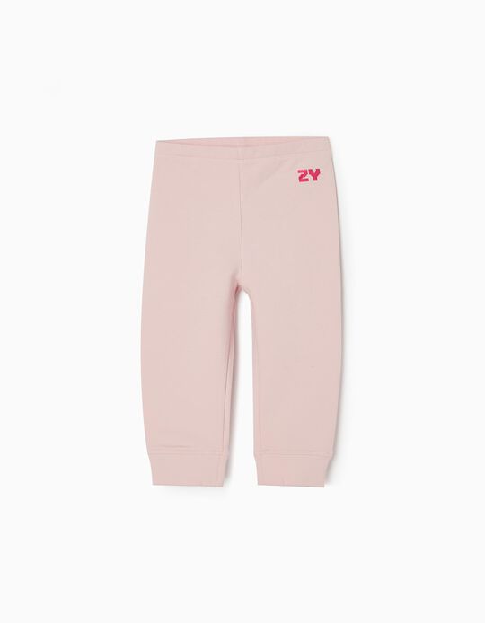 Cotton Joggers for Baby Girls, Pink