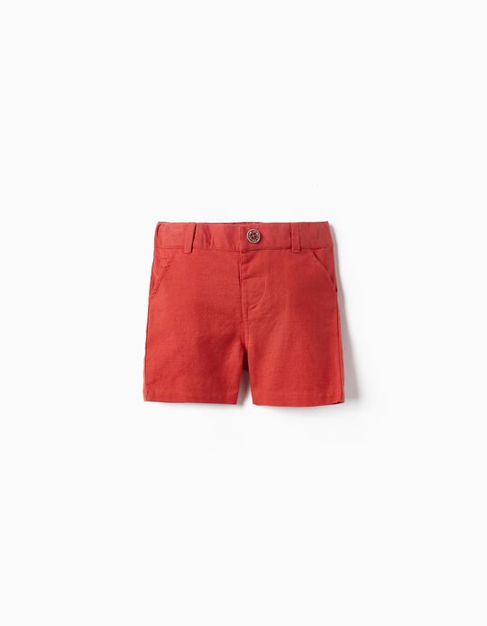 Chino Shorts for Baby Boy, Red
