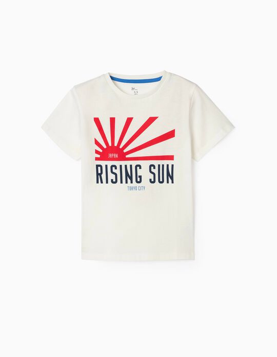 T-Shirt para Menino 'Rising Sun', Branco