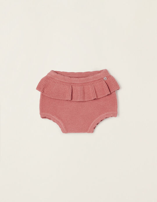 Bloomers with Ruffles for Newborn Baby Girls, Pink