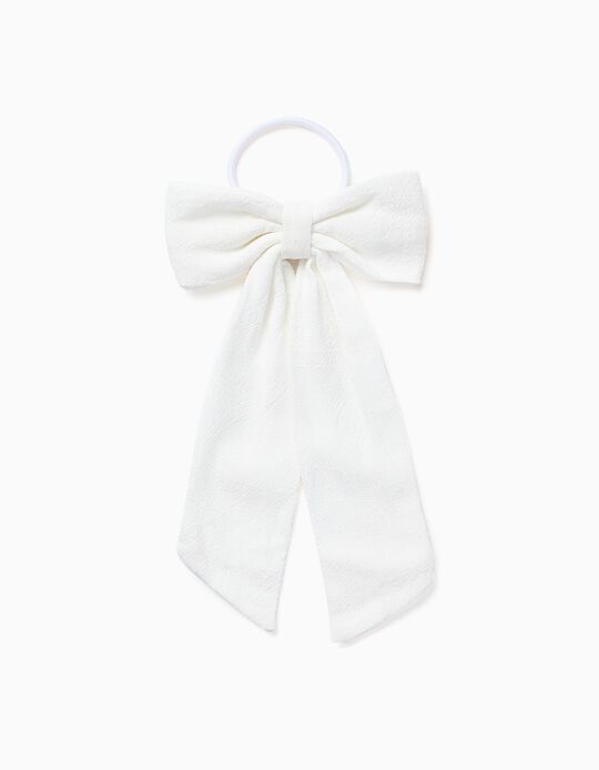 Comprar Online Elástico com Laço Longo para Bebé e Menina, Branco