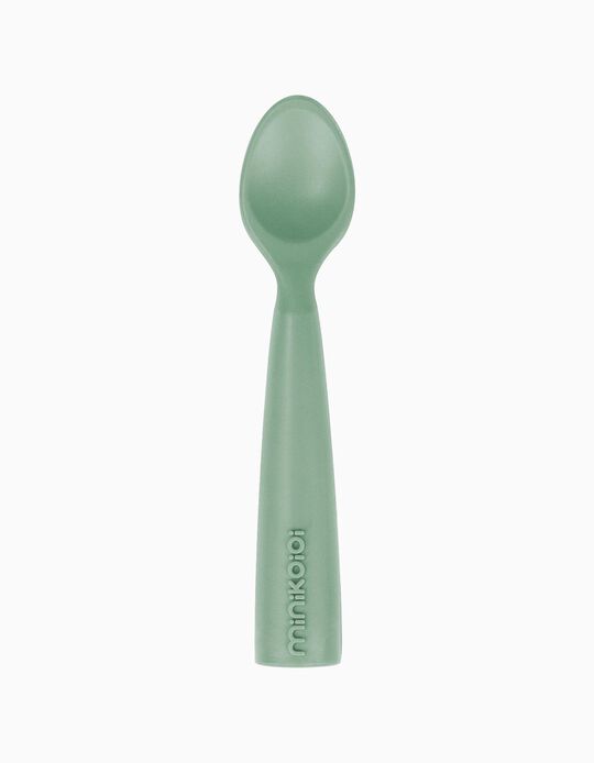 Silicone Spoon Minikoioi Spoon Woody Green 6M+