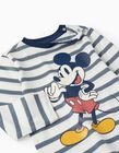 Comprar Online T-shirt de Manga Comprida para Bebé Menino 'Mickey', Branco/Azul