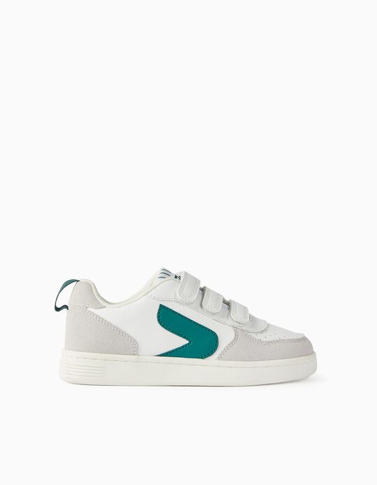 Trainers for Boys, White/Green