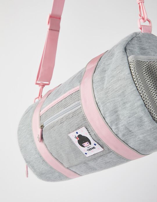Sports Bag for Girls 'Tokyo', Grey/Pink