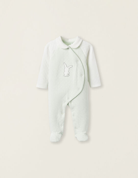 Comprar Online Babygrow de algodão para Recém-Nascido 'Coelhos', Verde/Branco