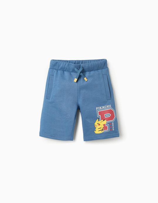 Buy Online Cotton Shorts for Boys 'Pikachu', Blue