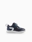 Sapatilhas para Bebé Menino 'My First Sneaker - ZY Superlight Runner', Azul Escuro/Branco