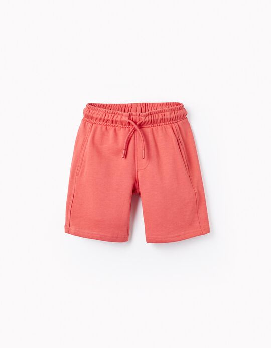 Cotton Shorts for Boys, Coral