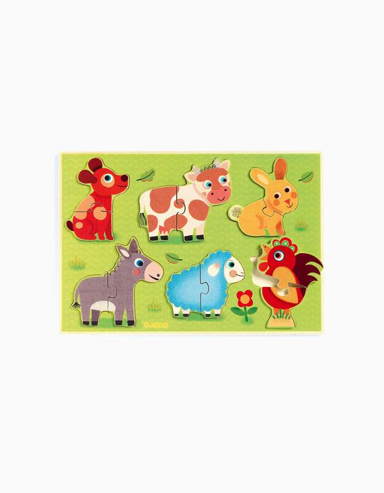 Acheter en ligne Puzzle des animaux en bois Djeco