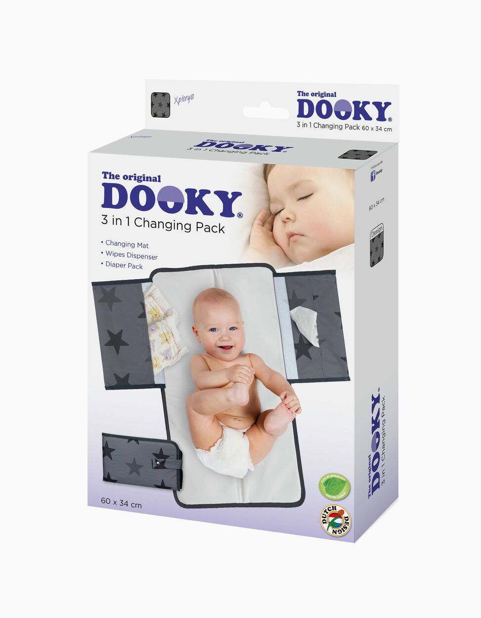 kleding Tegenstander feedback 3-in-1 Baby Changer by Dooky, Grey Stars | Zippy Online