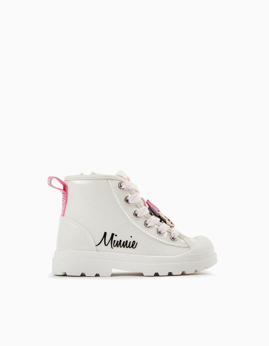 Biker Boots for Baby Girls 'Minnie', White/Pink