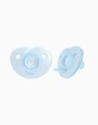 2 Chupetas Soothie Silicone Philips Avent Blue 0-6M