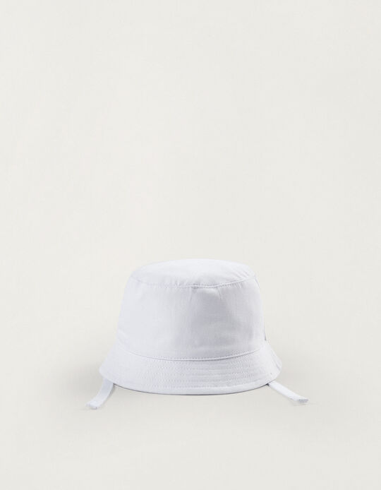 Twill Hat for Newborns, White