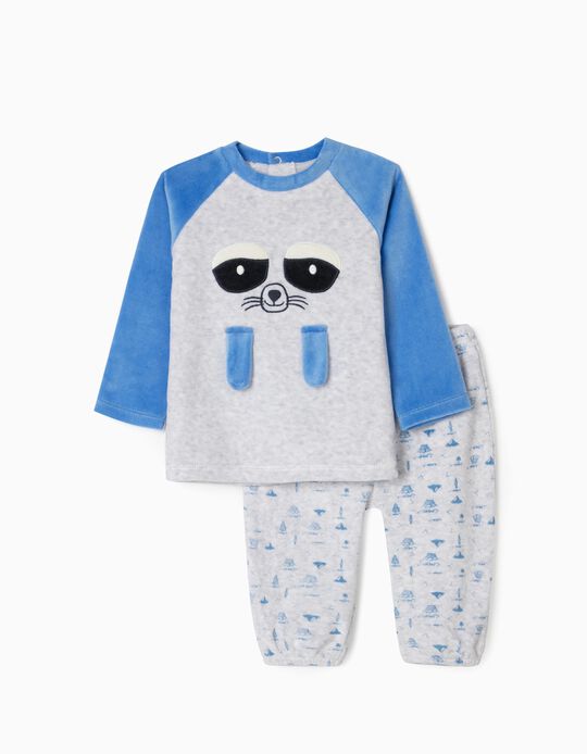 Pyjama Bébé Garçon 'Puppy', Gris/Bleu