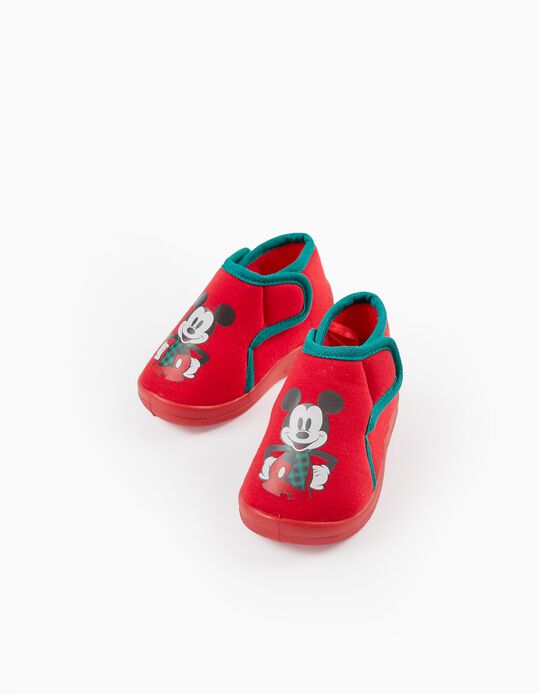 Zapatillas de Casa para Bebé Niño 'Mickey', Rojas/Verdes