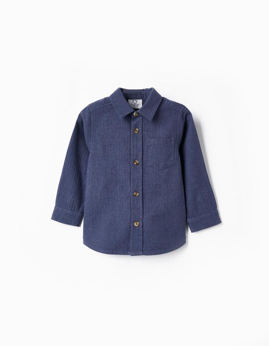 Cotton Shirt for Baby Boys, Blue