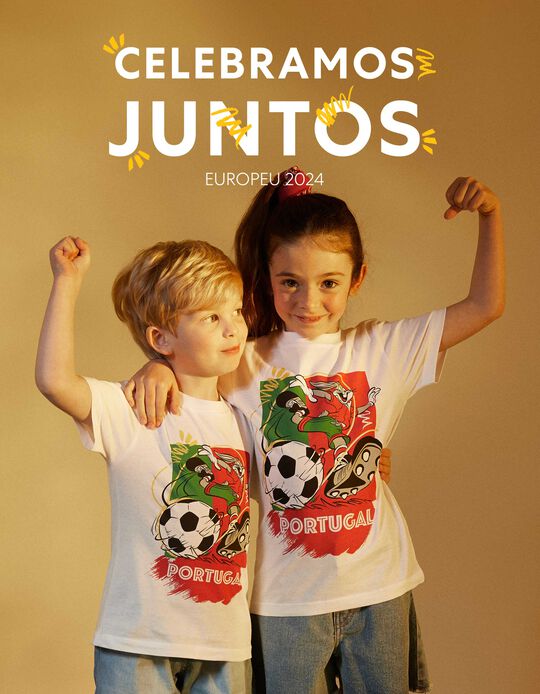 Camiseta de Algodón para Niño 'Bugs Bunny - Portugal', Blanco