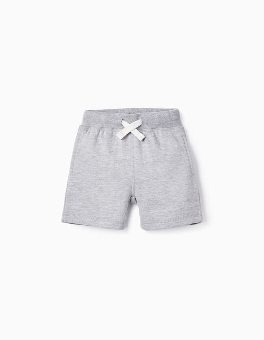 Cotton Shorts for Baby Boys, Grey