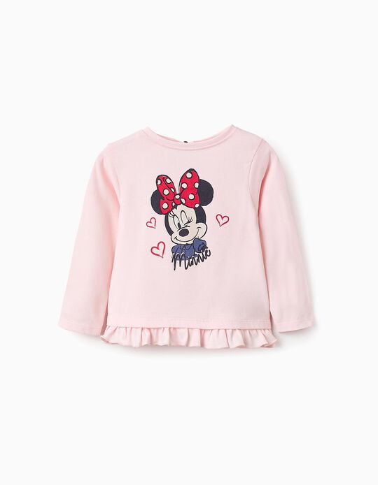 Comprar Online T-shirt de Algodão com Folhos para Bebé Menina 'Minnie', Rosa