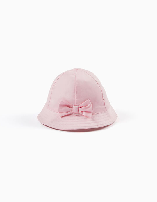Hat with Bow for Babies and Girls, Pink