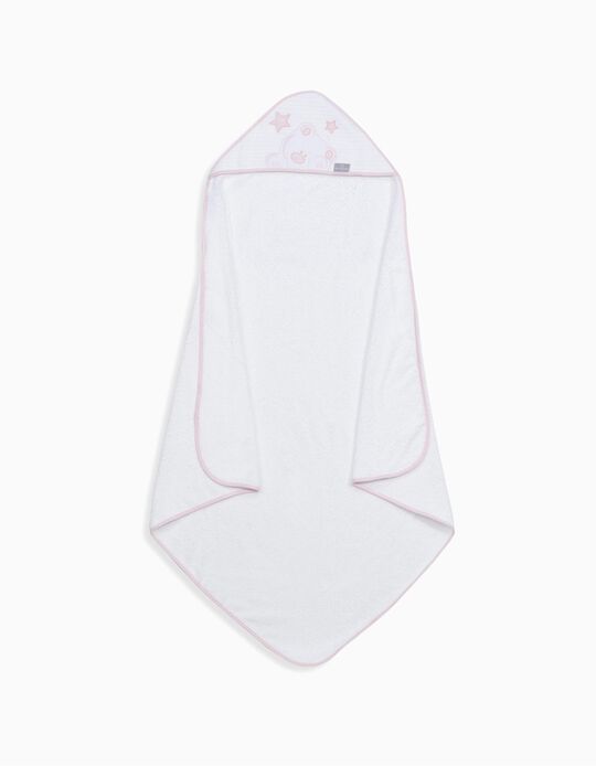 Buy Online Bath Towel 100x100cm Viggo Don Algodon, White/Pink
