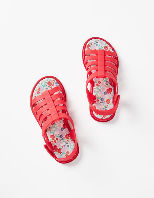 Rubber Sandals for Girls 'ZY Delicious', Red