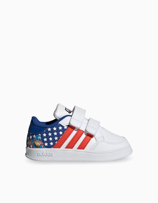 Trainers for Babies Marvel 'Adidas Breaknet', White/Red/Blue